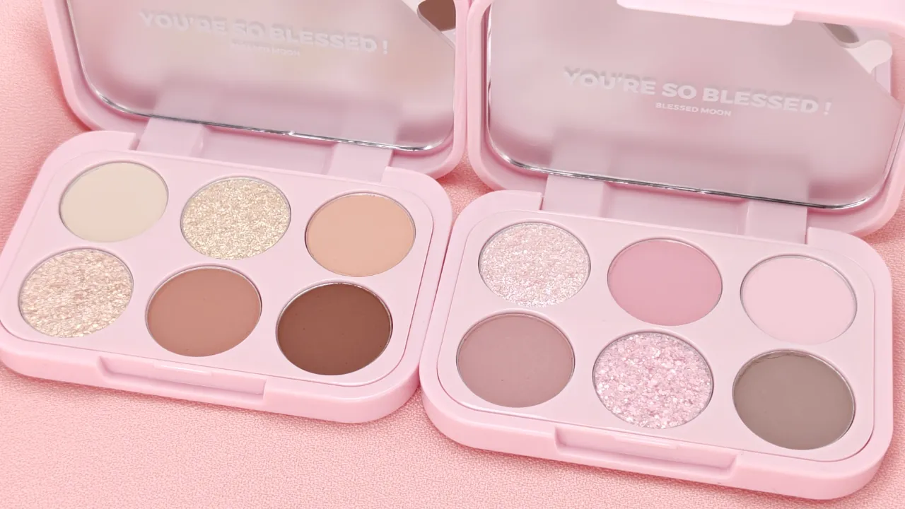 ブレスドムーン(BLESSED MOON) ソープパレット アイシャドウ ウォームインソープとクールインソープの比較