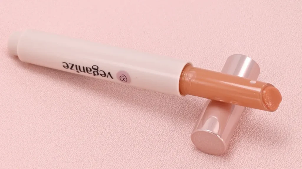 SELF BEAUTY Veganize Collagen Lip Glass Balm 04 Light Peach product photo, MLBB pink, Warm Spring tone