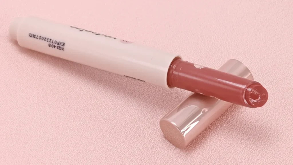 SELF BEAUTY Veganize Collagen Lip Glass Balm 08 Dried Rose product photo, muted rose, MLBB, Warm Autumn, Cool Summer