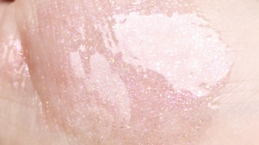 ヴィーガナイズ 12 ピンクメロングロウ スウォッチ ピンクラメ 多色ラメ